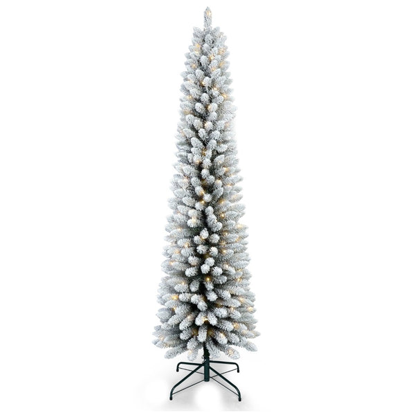 HomeRoots 6' Pre-Lit Frosted Spruce Christmas Tree with LED Lights - Lush, Easy Setup for Holiday Charm 698937