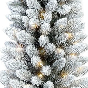 HomeRoots 6' Pre-Lit Frosted Spruce Christmas Tree with LED Lights - Lush, Easy Setup for Holiday Charm 698937