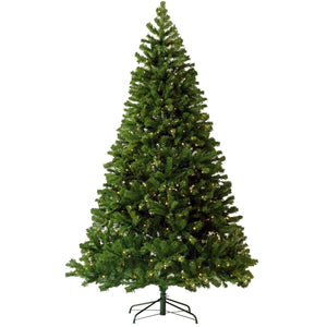HomeRoots 6' Pre Lit Full Spruce Christmas Tree - Realistic Green Needles, 200 LED Lights, Easy Assembly & Storage 698939