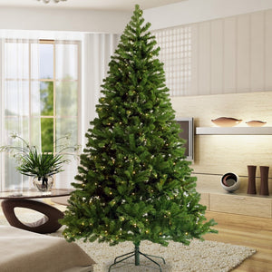 HomeRoots 6' Pre Lit Full Spruce Christmas Tree - Realistic Green Needles, 200 LED Lights, Easy Assembly & Storage 698939