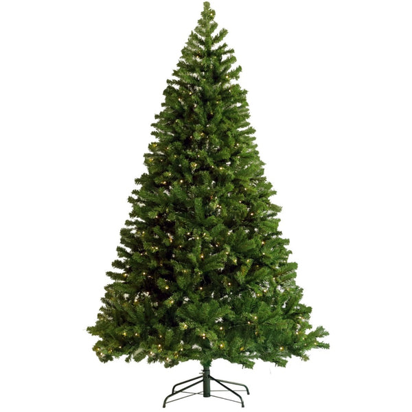 HomeRoots 6' Pre Lit Full Spruce Christmas Tree - Realistic Green Needles, 200 LED Lights, Easy Assembly & Storage 698939