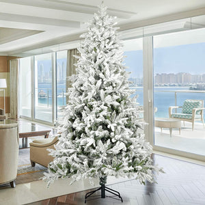 HomeRoots 7' White Full Spruce Christmas Tree - Lifelike Elegance, Easy Assembly, Perfect for Any Holiday Space 698943