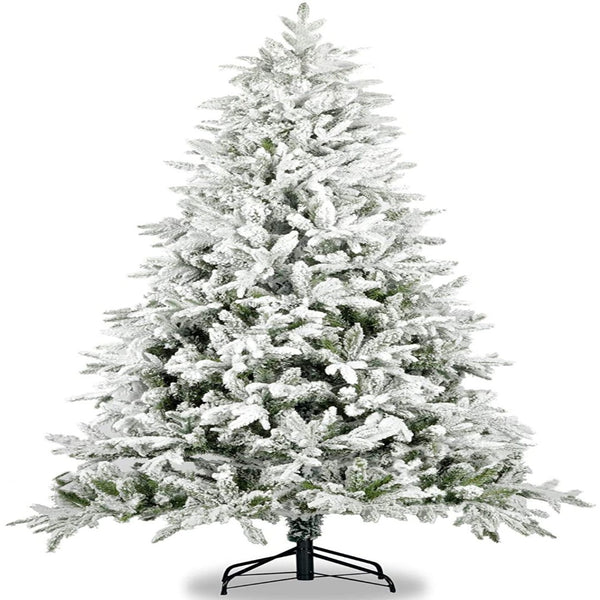 HomeRoots 7' White Full Spruce Christmas Tree - Lifelike Elegance, Easy Assembly, Perfect for Any Holiday Space 698943