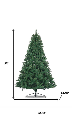 HomeRoots 8' Full Lifelike Spruce Christmas Tree - Rich Green Foliage, Easy Setup, Durable Design for Holiday Cheer 698945