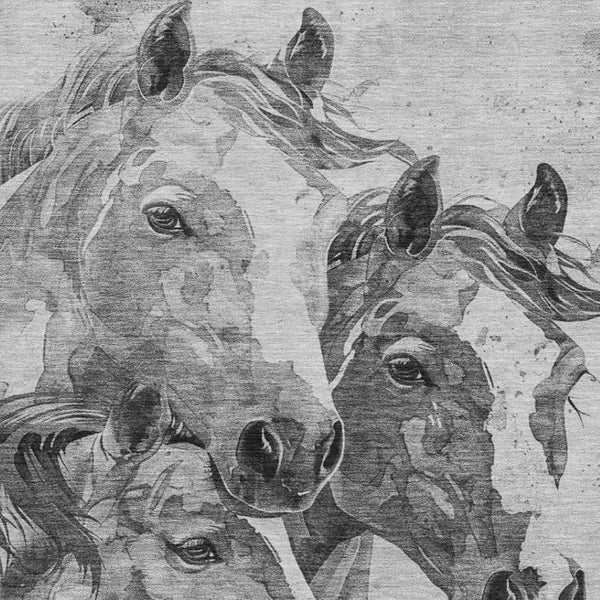 HomeRoots 9' X 12' Gray-Silver-Ivory Animal Print Washable Area Rug - Stylish, Durable, UV-Protected Design 698991