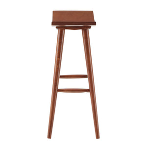 Danville Rubberwood Backless Counter Stools Mid-century Kitchen Bar Set of 2