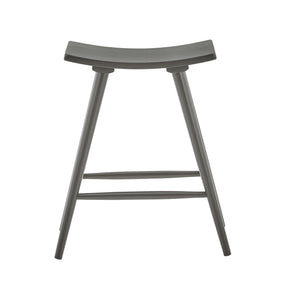 Danville Rubberwood Backless Counter Stools Mid-century Kitchen Bar Set of 2