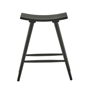 Homelegance Danville Rubberwood Backless Counter Stools Mid-century Kitchen Bar Set of 2 Black 698V-24