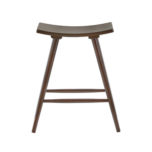 Danville Rubberwood Backless Counter Stools Mid-century Kitchen Bar Set of 2