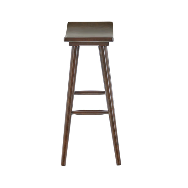 Danville Rubberwood Backless Counter Stools Mid-century Kitchen Bar Set of 2