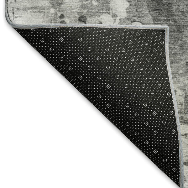 HomeRoots 5' X 8' Gray Silver Ivory Animal Print Rug - Washable, Stain Resistant, UV Protected for Modern Spaces 699042
