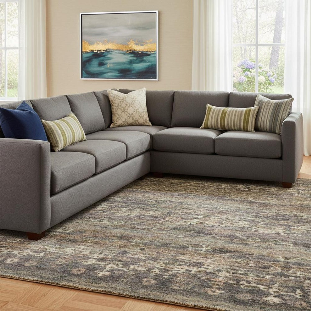 HomeRoots 8' X 10' Stylish Ivory Beige Charcoal Animal Print Area Rug - Washable, UV Protected & Durable Design 699050