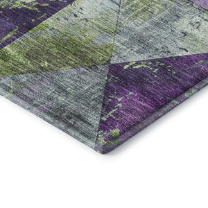 HomeRoots 5' X 8' Colorful Geometric Washable Area Rug with UV Protection - Durable & Stylish for Any Space! 699090