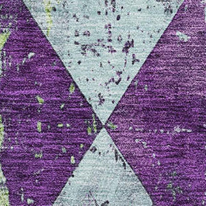 HomeRoots 5' X 8' Colorful Geometric Washable Area Rug with UV Protection - Durable & Stylish for Any Space! 699090