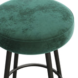 English Elm Walker Edison - Modern Glam Upholstered Faux Velvet Bar Stool – Emerald