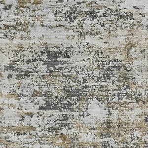 HomeRoots 5' X 8' Beige and Ivory Abstract Area Rug - Washable, Stain-Resistant, UV Protected for Busy Homes 699132