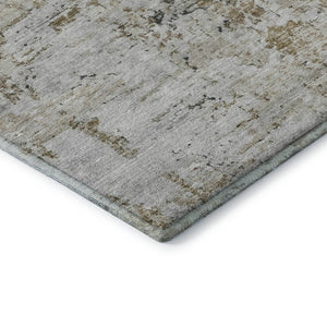 HomeRoots 9' X 12' Abstract Beige and Ivory Area Rug - Washable, UV Protected, Stain Resistant for Busy Homes 699135