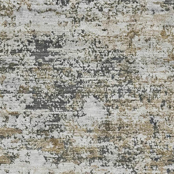 HomeRoots 9' X 12' Abstract Beige and Ivory Area Rug - Washable, UV Protected, Stain Resistant for Busy Homes 699135