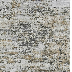 HomeRoots 10' Beige and Ivory Abstract Area Rug - Washable, UV Protected, Durable for Homes with Kids & Pets 699136