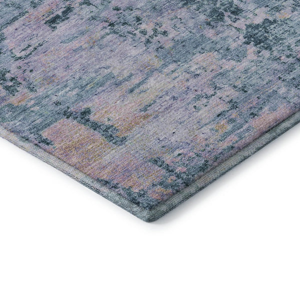 HomeRoots 8' X 10' Washable Blue and Lavender Abstract Area Rug with UV Protection for Modern Homes & Patios 699140