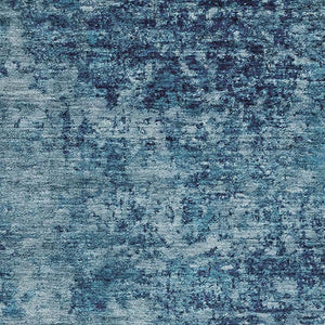 HomeRoots 9' X 12' Denim Blue & Ivory Abstract Washable Area Rug - Stylish, Durable, UV Protected & Easy Care 699147
