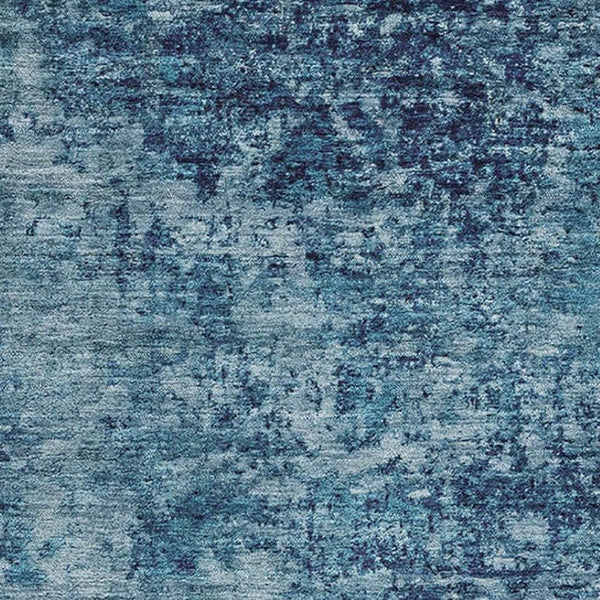 HomeRoots 9' X 12' Denim Blue & Ivory Abstract Washable Area Rug - Stylish, Durable, UV Protected & Easy Care 699147