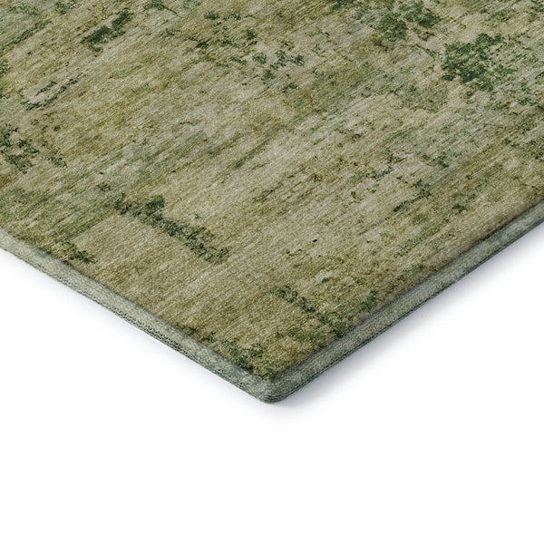 HomeRoots 10' X 14' Fern Green and Gold Abstract Area Rug - Stain Resistant, UV Protected, Non-Slip Design for Style 699154
