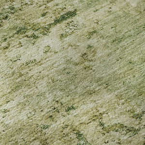 HomeRoots 10' X 14' Fern Green and Gold Abstract Area Rug - Stain Resistant, UV Protected, Non-Slip Design for Style 699154