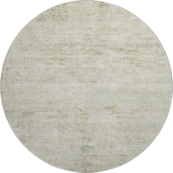 HomeRoots 8' Washable Round Rug in Linen & Beige - UV Protected, Stain Resistant, Durable for Busy Homes 699157