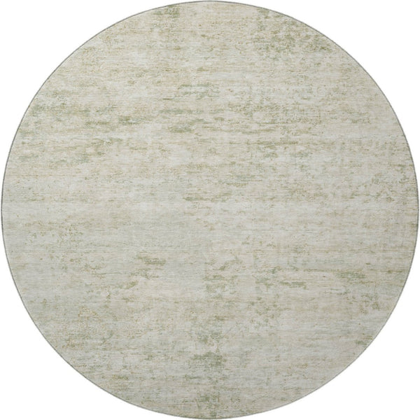 HomeRoots 8' Washable Round Rug in Linen & Beige - UV Protected, Stain Resistant, Durable for Busy Homes 699157