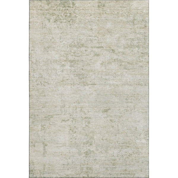HomeRoots 10' X 14' Abstract Washable Area Rug in Linen & Beige - Durable, UV-Protected, and Stylish Design for Any Home 699160