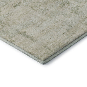 HomeRoots 10' X 14' Abstract Washable Area Rug in Linen & Beige - Durable, UV-Protected, and Stylish Design for Any Home 699160