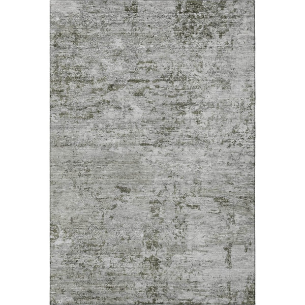 HomeRoots 5' X 8' Stylish Pewter and Ivory Abstract Area Rug - Washable, UV Protected, and Stain Resistant! 699162