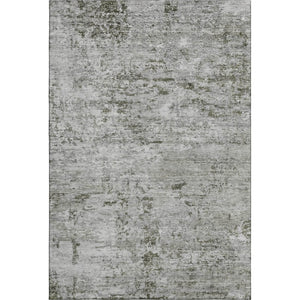HomeRoots 9' X 12' Stylish Pewter & Ivory Abstract Area Rug - Washable, UV Protected, Stain Resistant Design 699165