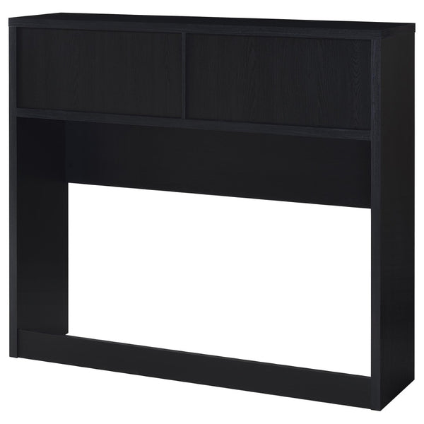 English Elm Geary Full Bedroom Set with Bookcase Headboard Usb Charging Nightstands Matte Finish Black B062S01693
