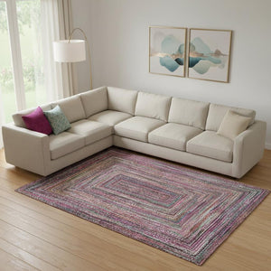 HomeRoots 9' X 12' Vibrant Geometric Area Rug – Washable, UV-Protected, Perfect for High-Traffic Family Spaces! 699249