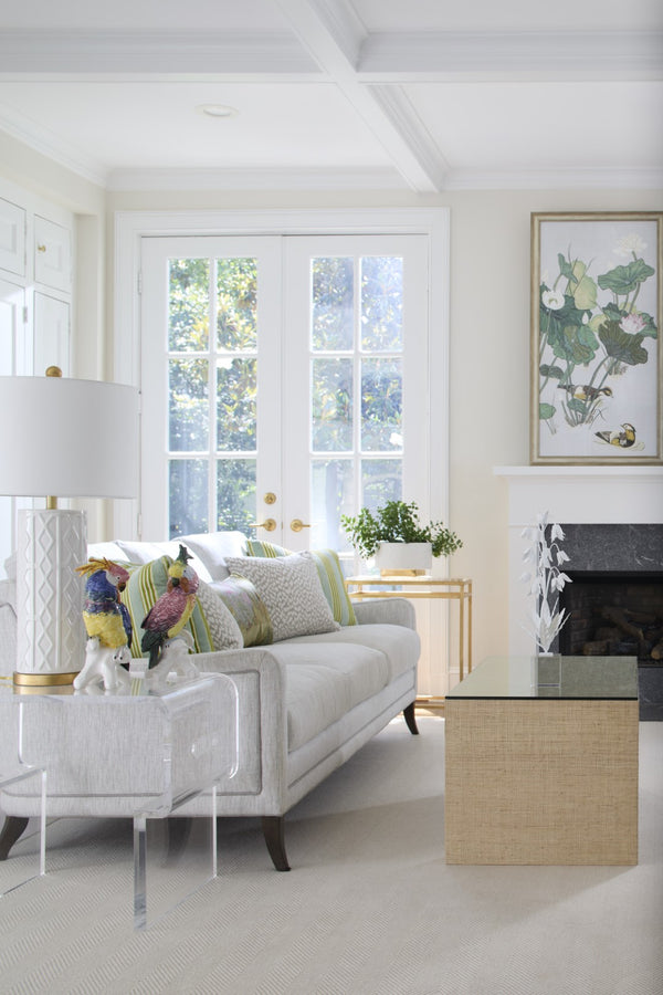 Chelsea House Andreu Sculptural Ceramic Lamp By Shayla Copas — White Glaze With Antique Gold Leaf, 31" Accent 69925