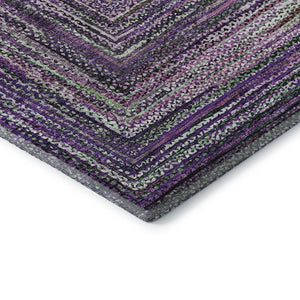 HomeRoots 9' X 12' Stylish Purple & Gray Geometric Area Rug - UV Protected, Stain Resistant, Perfect for Pets! 699261