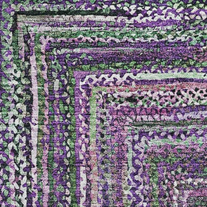 HomeRoots 9' X 12' Stylish Purple & Gray Geometric Area Rug - UV Protected, Stain Resistant, Perfect for Pets! 699261