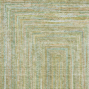 HomeRoots 10' X 14' Stylish Artichoke Green & Blue Geometric Washable Area Rug with UV Protection & Durability 699280