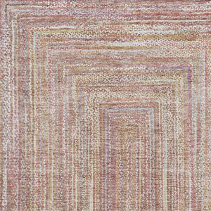 HomeRoots 10' x 14' Stylish Rust and Mauve Geometric Area Rug - Washable, UV Protected, and Stain Resistant! 699286