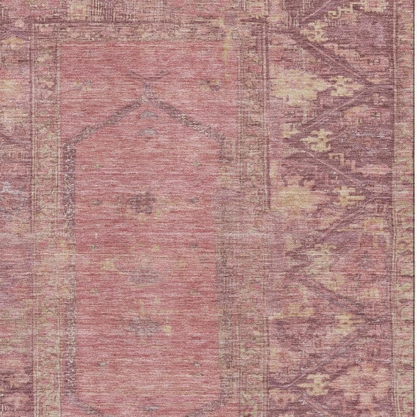 HomeRoots 8' X 10' Blush & Beige Oriental Area Rug – Stylish, Washable, UV-Protected, & Stain-Resistant Design 699302