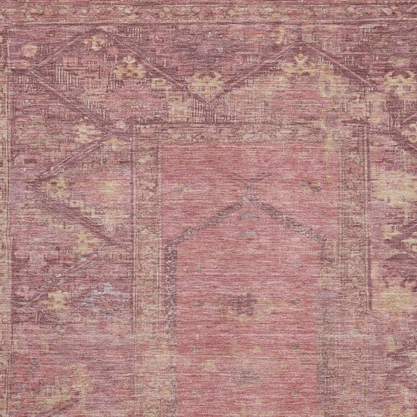 HomeRoots 9' X 12' Blush and Beige Oriental Washable Area Rug - Stylish, Durable, UV-Resistant for Family Homes 699303