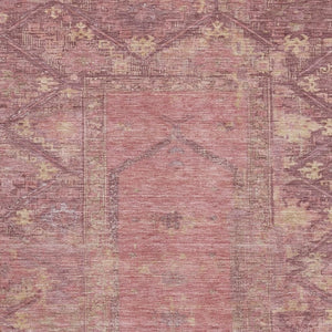HomeRoots 10' X 14' Blush and Beige Oriental Area Rug - UV-Protected, Stain-Resistant, Non-Slip Backing 699304