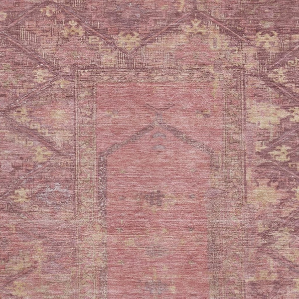 HomeRoots 10' X 14' Blush and Beige Oriental Area Rug - UV-Protected, Stain-Resistant, Non-Slip Backing 699304