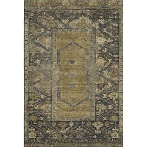 HomeRoots 9' X 12' Brown Charcoal Oriental Area Rug - Stylish, Washable, Stain-Resistant, UV Protected Elegance 699309