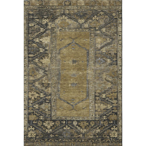 HomeRoots 9' X 12' Brown Charcoal Oriental Area Rug - Stylish, Washable, Stain-Resistant, UV Protected Elegance 699309