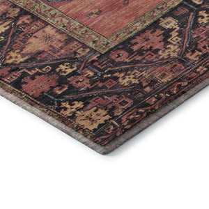 HomeRoots 10' X 14' Salmon and Charcoal Oriental Area Rug - Durable, Stain-Resistant with UV Protection & Style 699334