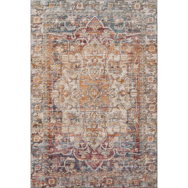 HomeRoots 8' X 10' Copper Gray & Ivory Oriental Area Rug - Durable, Washable, UV Protected for High-Traffic Spaces 699344