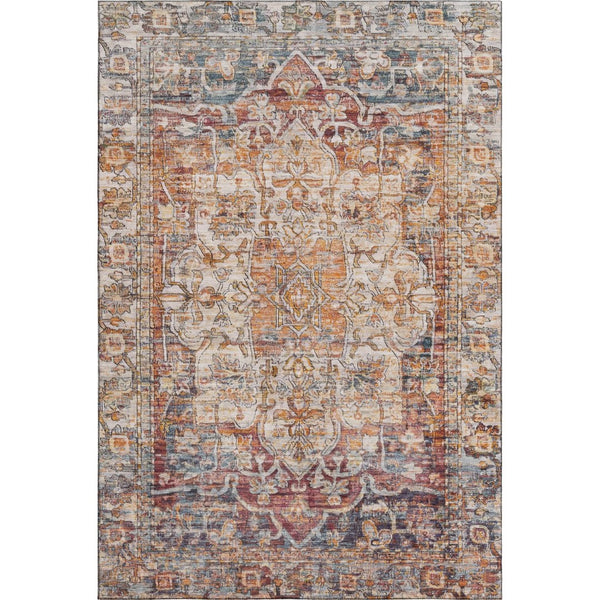 HomeRoots 9' X 12' Elegant Copper Gray & Ivory Washable Area Rug – UV Protected, Stain Resistant, Durable Design 699345
